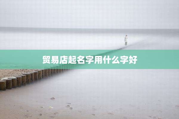 贸易店起名字用什么字好