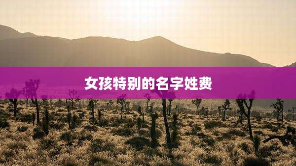 女孩特别的名字姓费