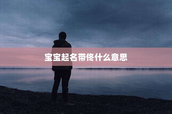 宝宝起名带佟什么意思