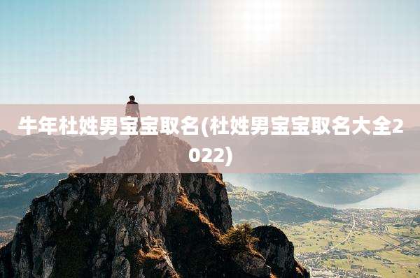 牛年杜姓男宝宝取名(杜姓男宝宝取名大全2022)