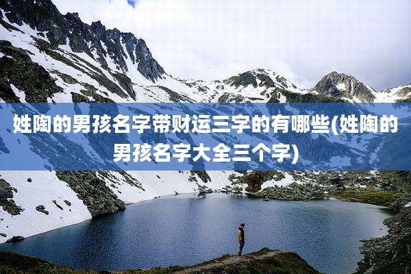 姓陶的男孩名字带财运三字的有哪些(姓陶的男孩名字大全三个字)