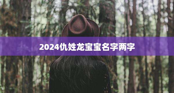 2024仇姓龙宝宝名字两字
