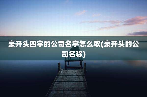 豪开头四字的公司名字怎么取(豪开头的公司名称)