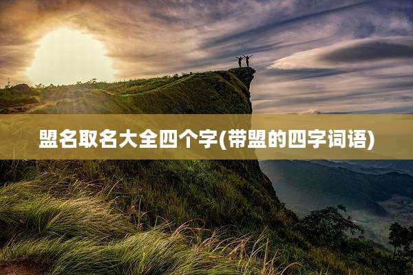 盟名取名大全四个字(带盟的四字词语)