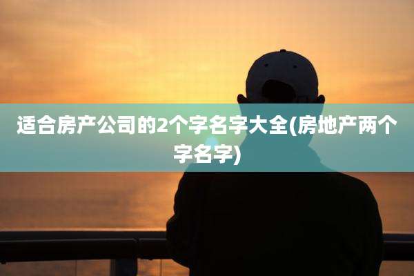 适合房产公司的2个字名字大全(房地产两个字名字)