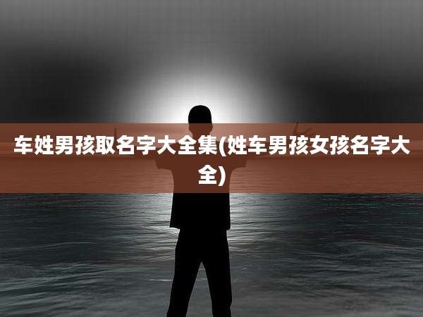 车姓男孩取名字大全集(姓车男孩女孩名字大全)