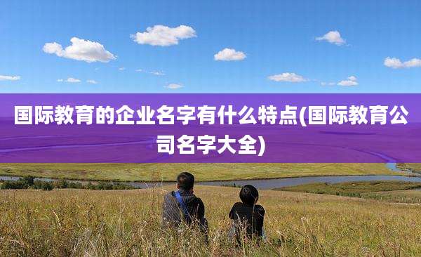 国际教育的企业名字有什么特点(国际教育公司名字大全)