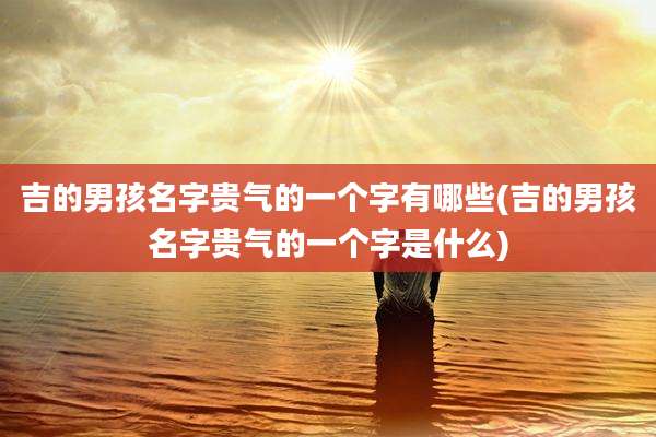 吉的男孩名字贵气的一个字有哪些(吉的男孩名字贵气的一个字是什么)