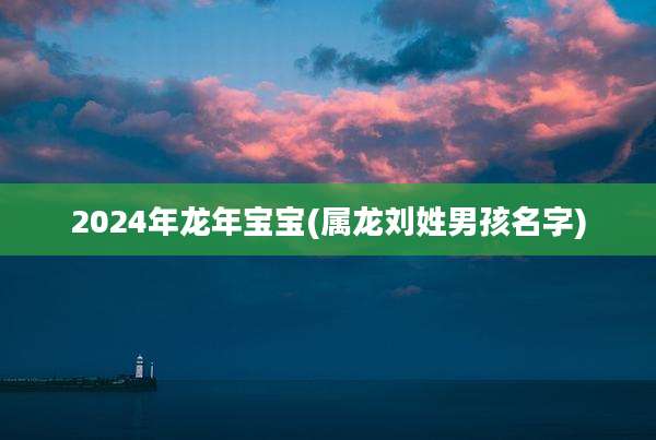 2024年龙年宝宝(属龙刘姓男孩名字)