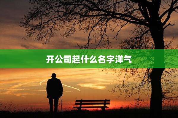 开公司起什么名字洋气