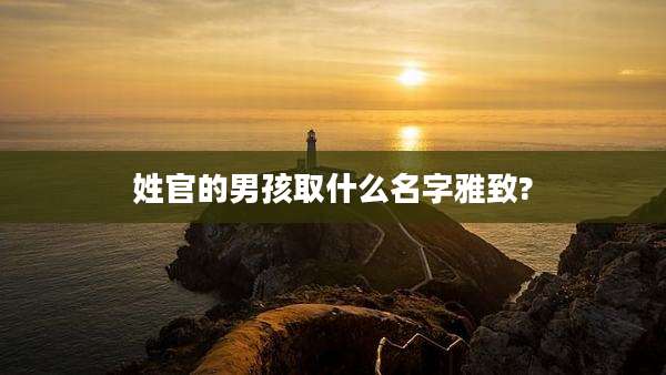 姓官的男孩取什么名字雅致?