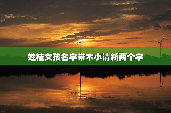 姓桂女孩名字带木小清新两个字