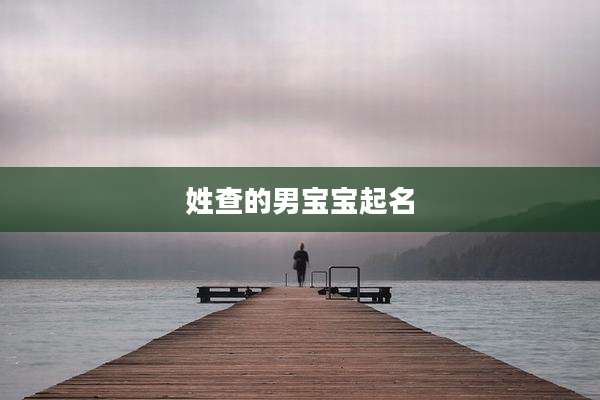 姓查的男宝宝起名