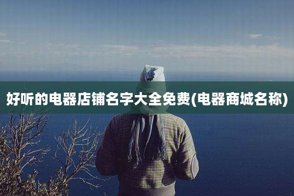 好听的电器店铺名字大全免费(电器商城名称)