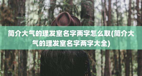 简介大气的理发室名字两字怎么取(简介大气的理发室名字两字大全)