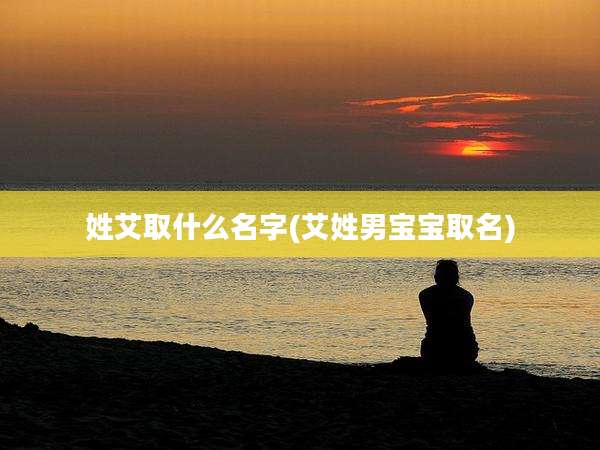 姓艾取什么名字(艾姓男宝宝取名)