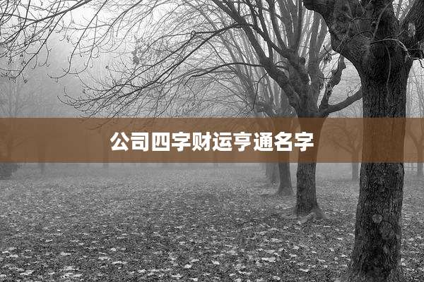 公司四字财运亨通名字