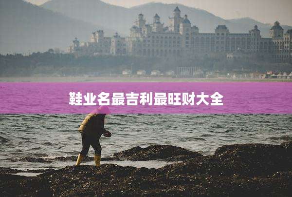 鞋业名最吉利最旺财大全