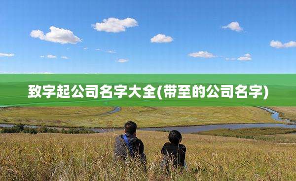 致字起公司名字大全(带至的公司名字)