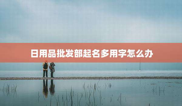 日用品批发部起名多用字怎么办