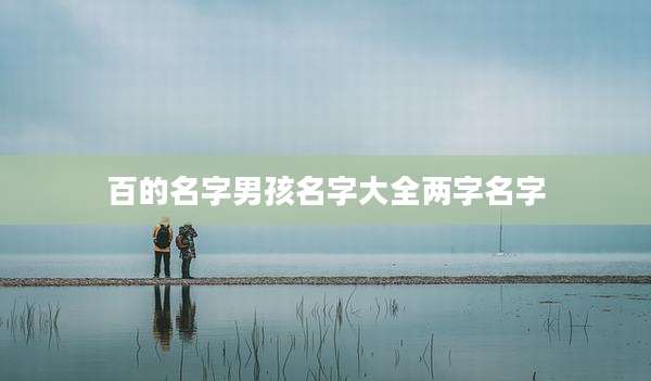 百的名字男孩名字大全两字名字