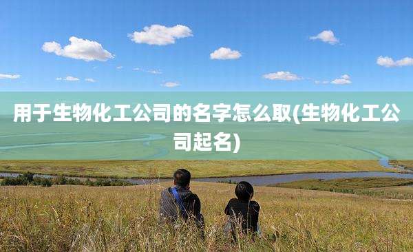 用于生物化工公司的名字怎么取(生物化工公司起名)