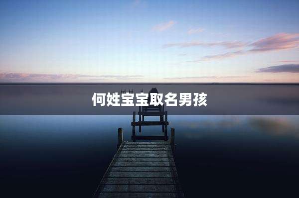 何姓宝宝取名男孩