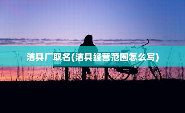 洁具厂取名(洁具经营范围怎么写)