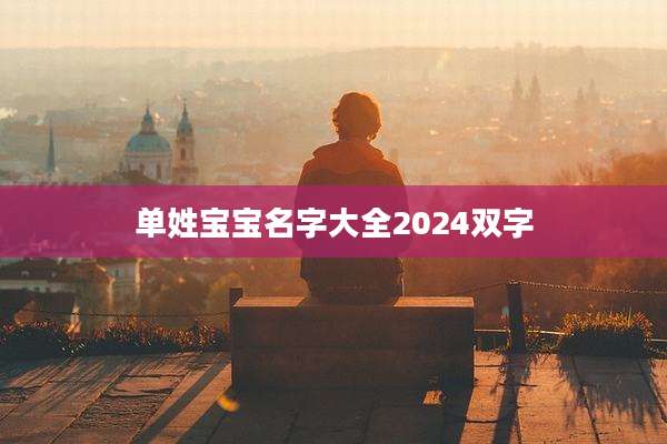 单姓宝宝名字大全2024双字