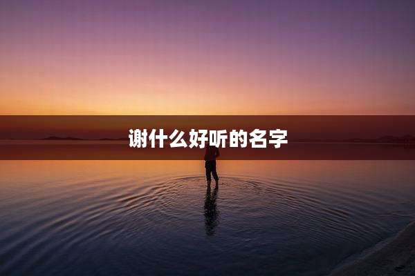 谢什么好听的名字