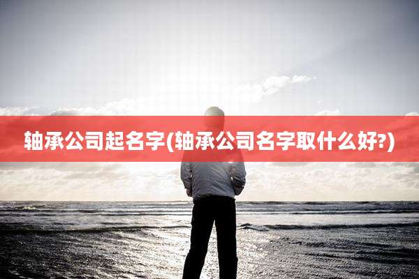 轴承公司起名字(轴承公司名字取什么好?)