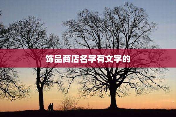 饰品商店名字有文字的