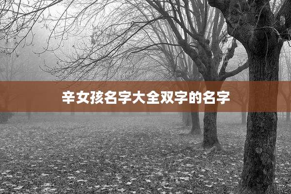 辛女孩名字大全双字的名字