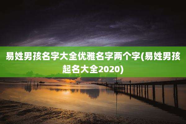 易姓男孩名字大全优雅名字两个字(易姓男孩起名大全2020)