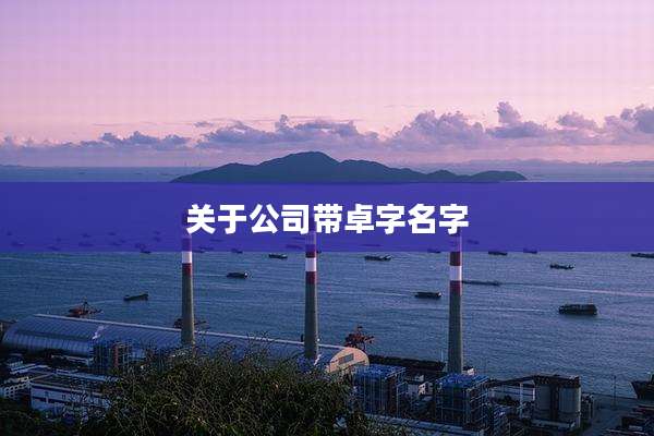 关于公司带卓字名字