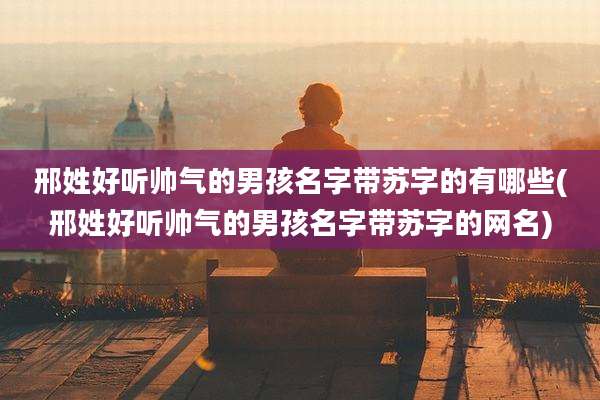 邢姓好听帅气的男孩名字带苏字的有哪些(邢姓好听帅气的男孩名字带苏字的网名)