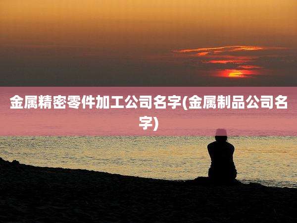 金属精密零件加工公司名字(金属制品公司名字)