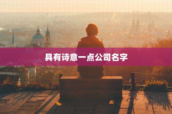 具有诗意一点公司名字
