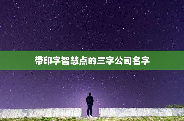 带印字智慧点的三字公司名字