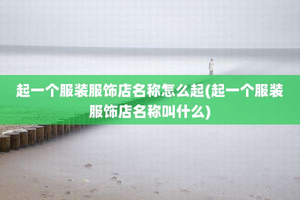 起一个服装服饰店名称怎么起(起一个服装服饰店名称叫什么)