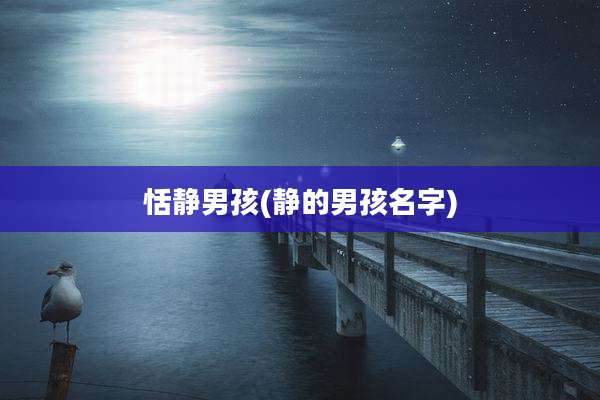 恬静男孩(静的男孩名字)