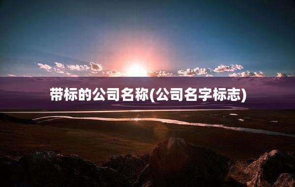 带标的公司名称(公司名字标志)