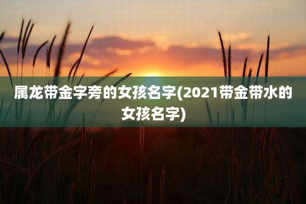 属龙带金字旁的女孩名字(2021带金带水的女孩名字)