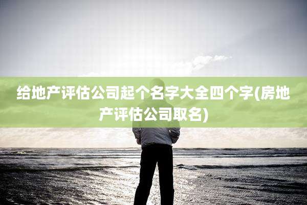 给地产评估公司起个名字大全四个字(房地产评估公司取名)