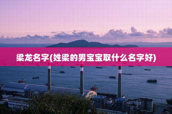 梁龙名字(姓梁的男宝宝取什么名字好)