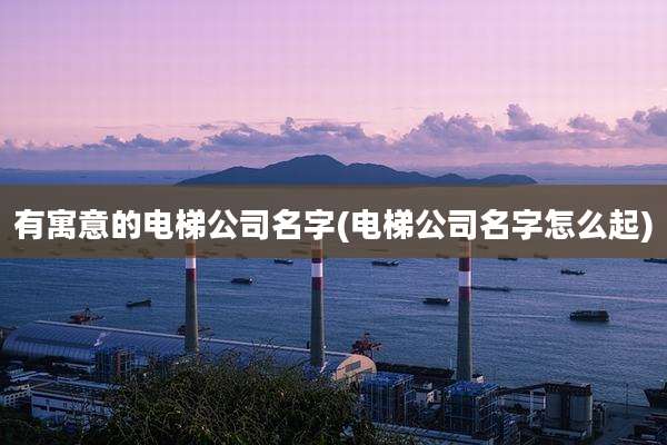 有寓意的电梯公司名字(电梯公司名字怎么起)