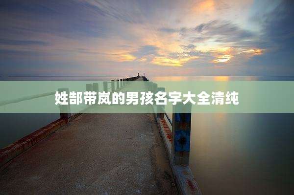 姓郜带岚的男孩名字大全清纯