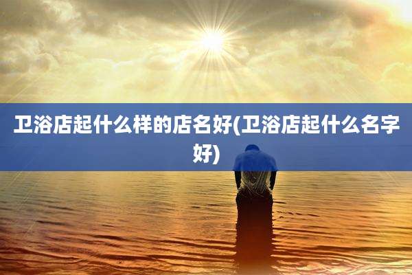卫浴店起什么样的店名好(卫浴店起什么名字好)
