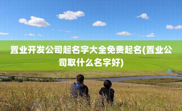 置业开发公司起名字大全免费起名(置业公司取什么名字好)