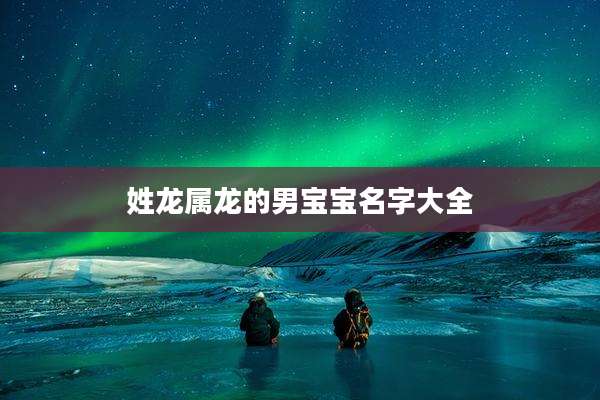 姓龙属龙的男宝宝名字大全